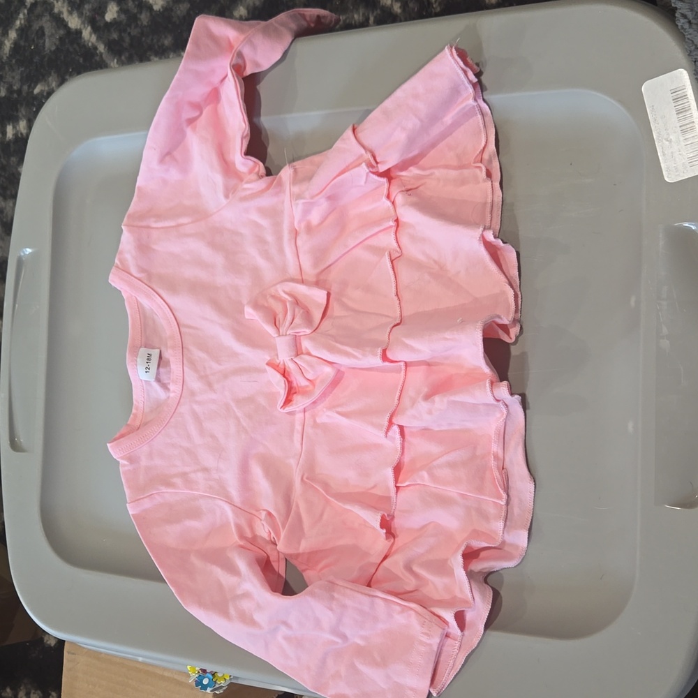 Pink ruffle shirt